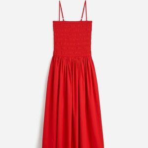 Peony Red Smocked Maxi Dress